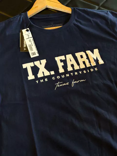 CAMISETA MASCULINA TEXAS FARM - CM400 - AZUL MARINHO
