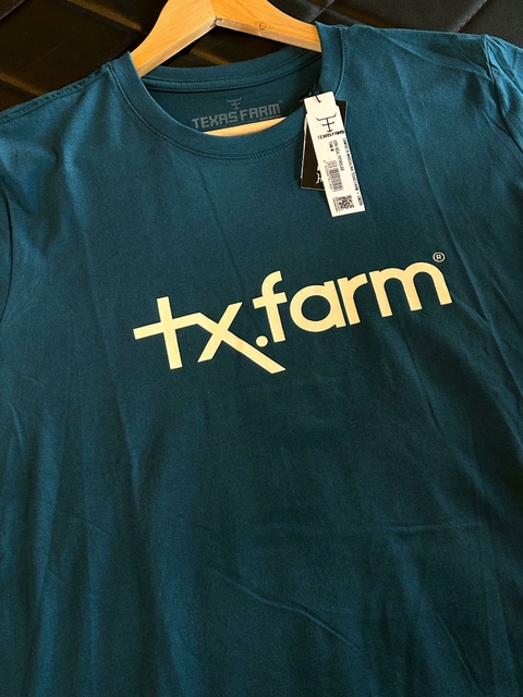 CAMISETA MASCULINA TEXAS FARM - CM479 - AZUL PETROLEO