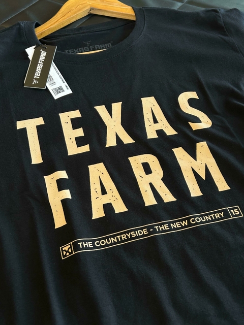 CAMISETA MASCULINA TEXAS FARM - CM387 - PRETO