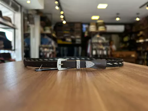 Bandinha para chapéu de Crina Pyramid Marrom PYB23