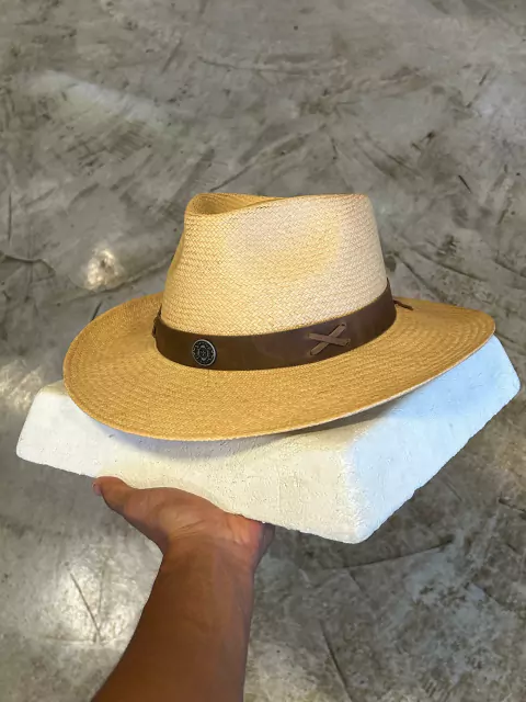 Chapéu Marcatto de Palha PANAMÁ Légitima Caqui Aba 7,5 11083