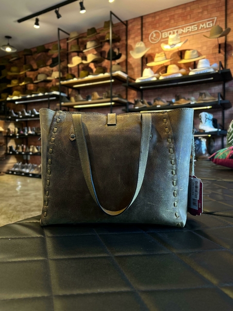 Bolsa Goyazes Ocre Couro Legítimo B 2307