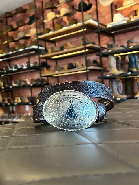 Cinto Pyramid 3010 Boiadeiro com Aplique Couro Legítimo