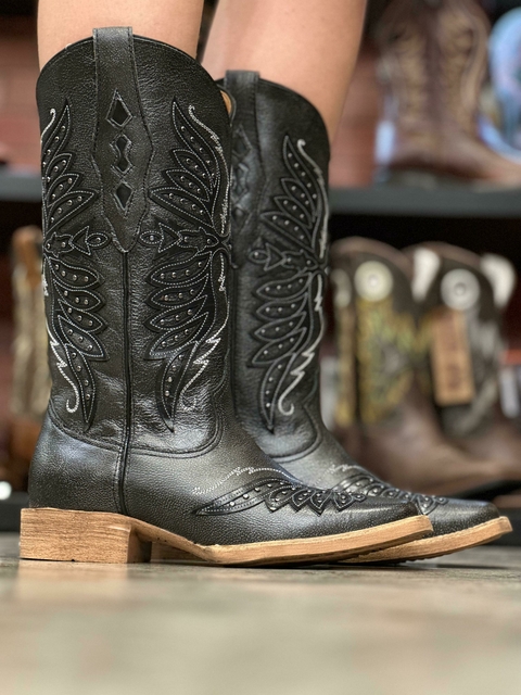 Bota Feminina Vimar Boots Kzar Grafite Couro Legítimo 13234