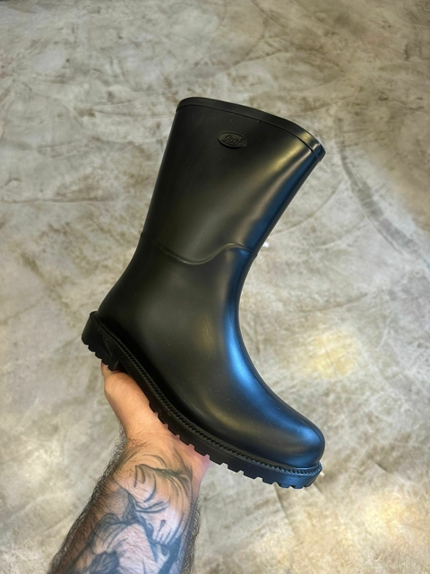 Bota Galocha AD053 Cano Médio Preto