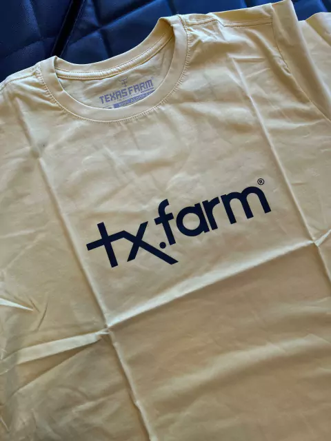 CAMISETA MASCULINA TEXAS FARM - CM258 - AMARELO CLARO