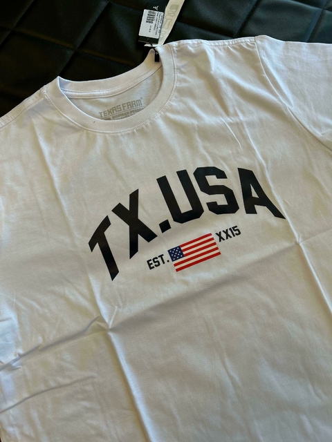 CAMISETA MASCULINA TEXAS FARM - CM513 - BRANCO