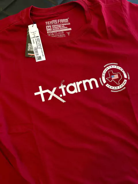 CAMISETA MASCULINA TEXAS FARM - CM500 - VERMELHO BORDO