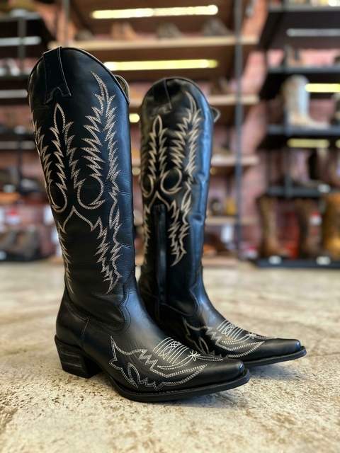 Bota Feminina Tucson Boots Napa Preta Couro Legítimo 2032