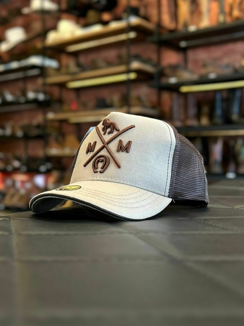Boné Mangalarga Marchador Bege Logo Marrom 14