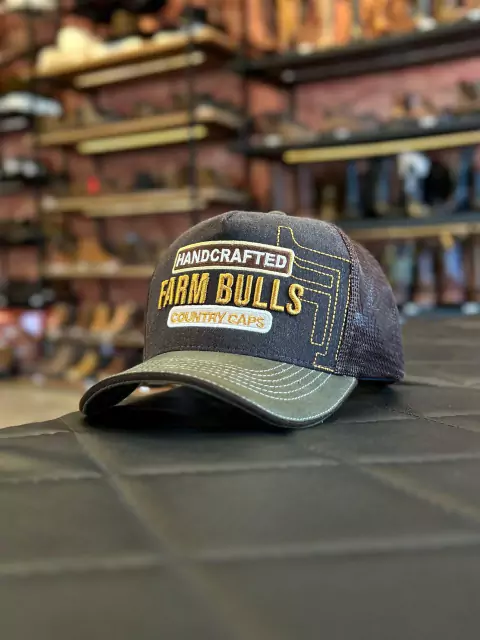 Boné Texas Bull Verde Musgo com Marrom