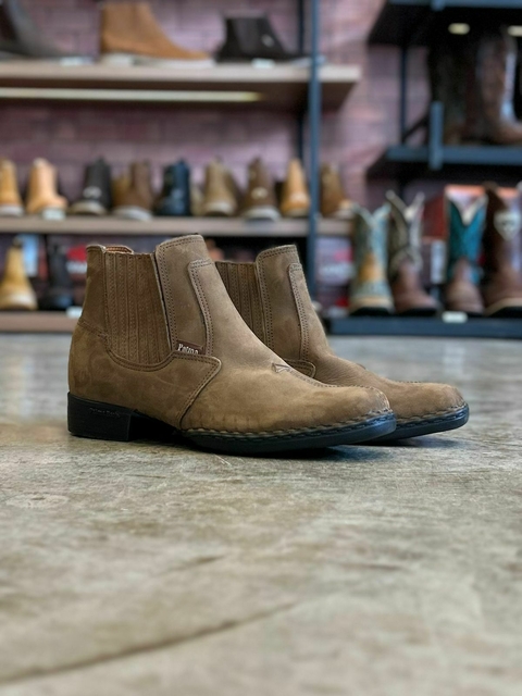 Botina Masculina Palma Nobuck Rato Solado Mocassim 205