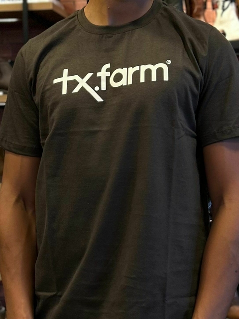 CAMISETA MASCULINA TEXAS FARM - CM258 - MARROM CAFÉ