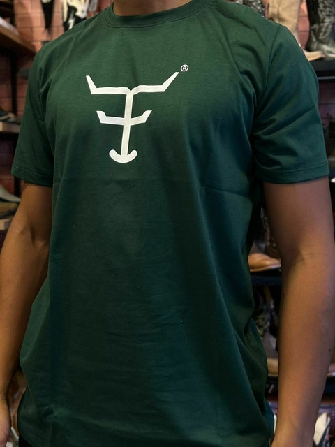 CAMISETA MASCULINA TEXAS FARM - CM589 - VERDE BANDEIRA