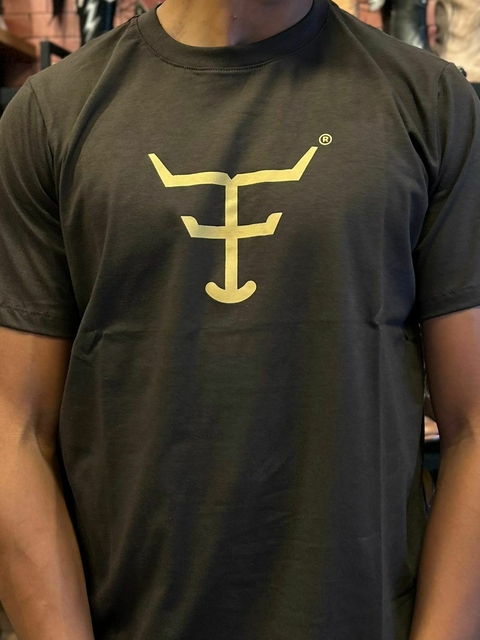 CAMISETA MASCULINA TEXAS FARM - CM589 - MARROM CAFÉ/M.CAQUI