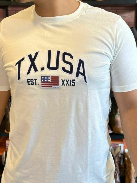 CAMISETA MASCULINA TEXAS FARM - CM552 - OFF WHITE