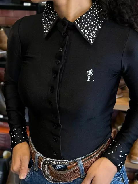 Body UV Labella Country Strass Preto