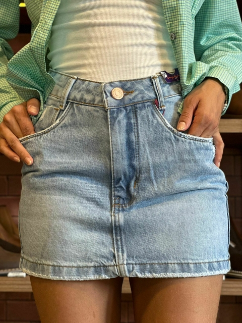 Saia Jeans Feminina Clara Outlet