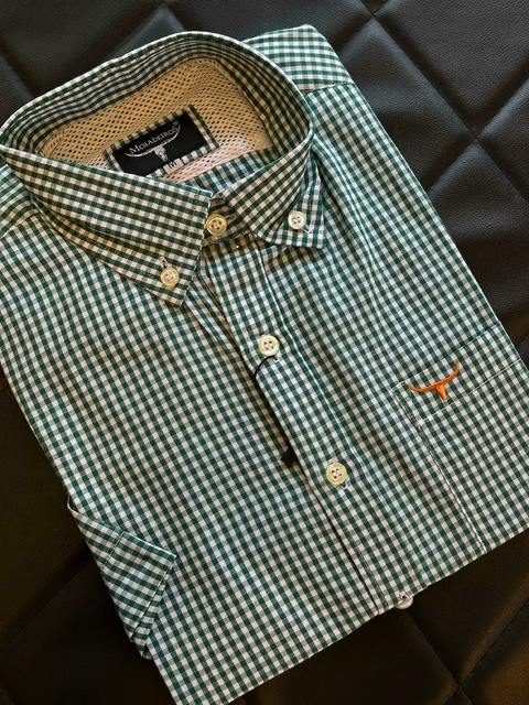 Camisa Moiadeiros Xadrez Verde Masculina Manga Curta CMC2362 - comprar online