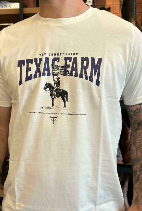 CAMISETA MASCULINA TEXAS FARM - CM604 - OFF WHITE - comprar online