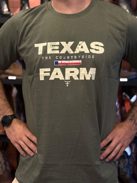 CAMISETA MASCULINA TEXAS FARM - CM652 - VERDE BROTO - comprar online