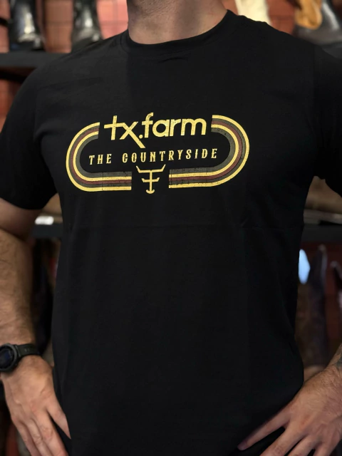 CAMISETA MASCULINA TEXAS FARM - CM642 - PRETO - comprar online