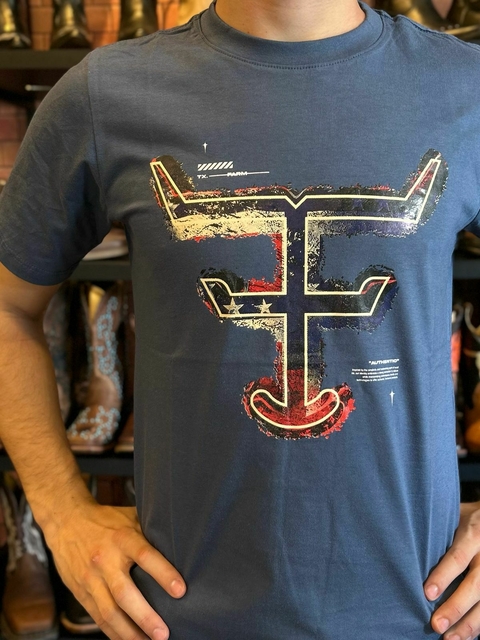 CAMISETA MASCULINA TEXAS FARM - CM625 - AZUL INTENSE - comprar online