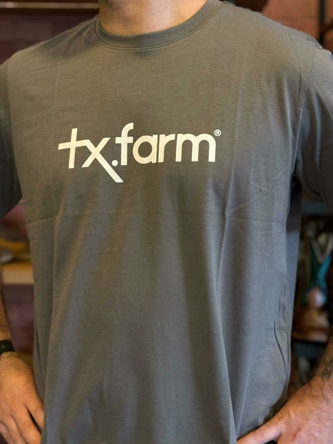 CAMISETA MASCULINA TEXAS FARM - CM258 - CINZA MEDIO - comprar online