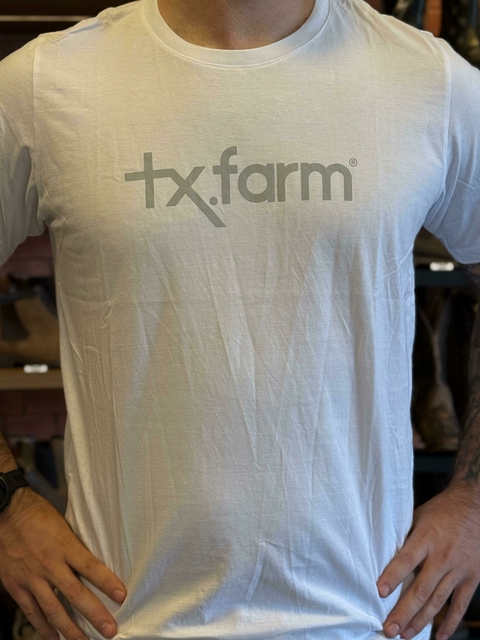 CAMISETA MASCULINA TEXAS FARM - CM258 - BRANCA - comprar online