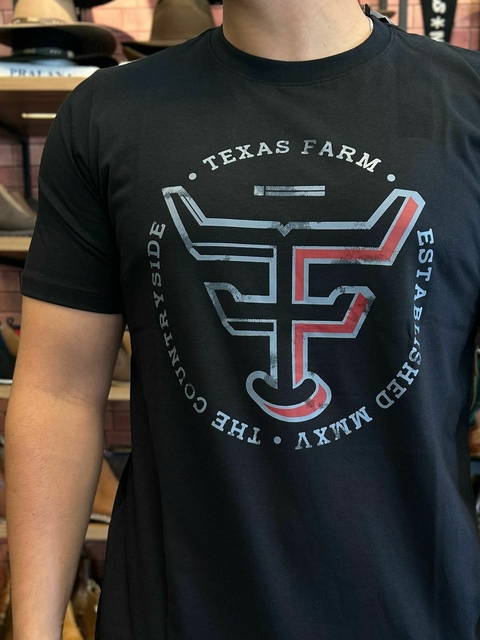 CAMISETA MASCULINA TEXAS FARM - CM651 - PRETO - comprar online