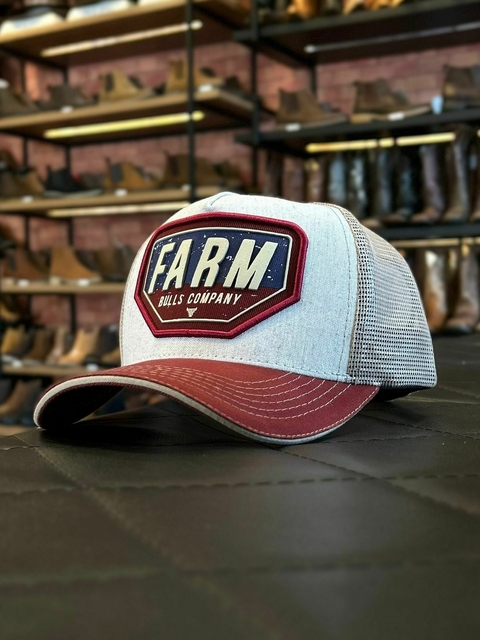 Boné Farm Bulls Branco com Vermelho - comprar online