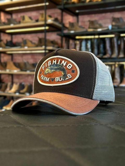 Boné Farm Bulls Marrom e Bege - comprar online