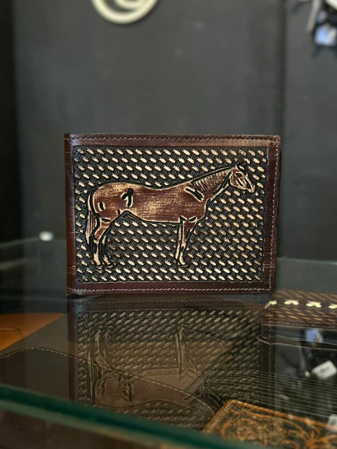 Carteira Pyramid Cavalo Bordada Couro Legítimo 27892 - comprar online