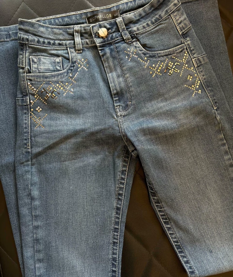 Calça Buphallos Feminina Degradê Bordado BPL1295 - comprar online