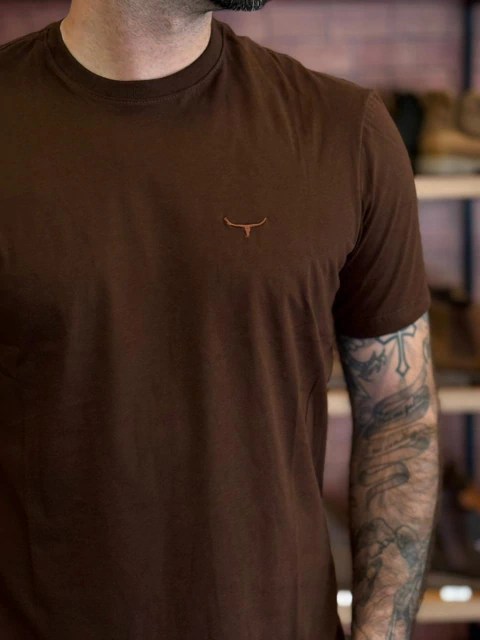 Camiseta Moiadeiros Masculina BC Marrom Café/Logo Marrom MC616 - comprar online