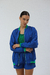 Bomber Kelly - Azul y verde - comprar online