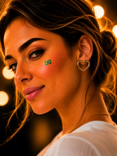 Brinco Coração Vazado Dourado
