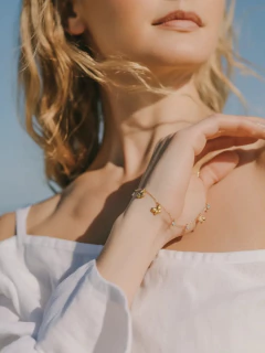Imagem do Pulseira Borboleta + Ponto de Luz Dourado