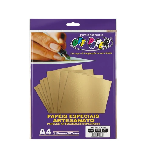 1un Papel Metalizado para artesanato 150g/m2
