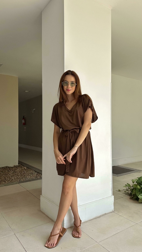 Vestido Sofia Marrom - comprar online
