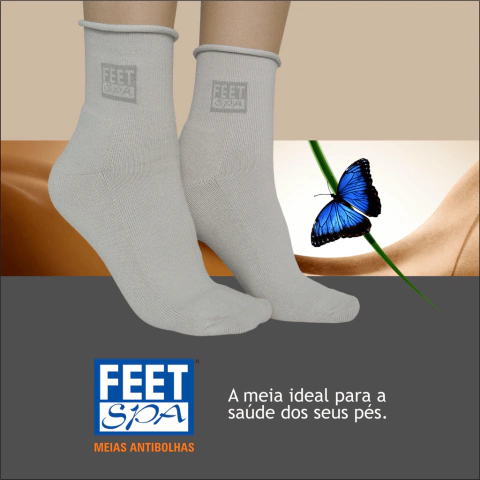 Meia Esportiva Antibolhas Tradicional Sem Punho