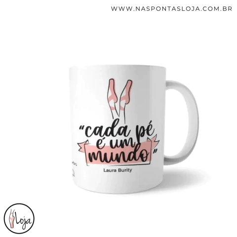 CANECA NAS PONTAS- CADA PÉ É UM MUNDO