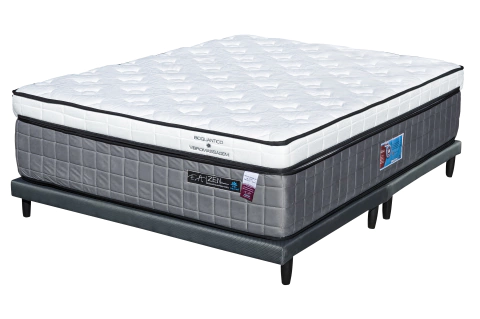Sommier y Colchon ZEN con Motor Masajeador Resortes Pocket Queen 200x160