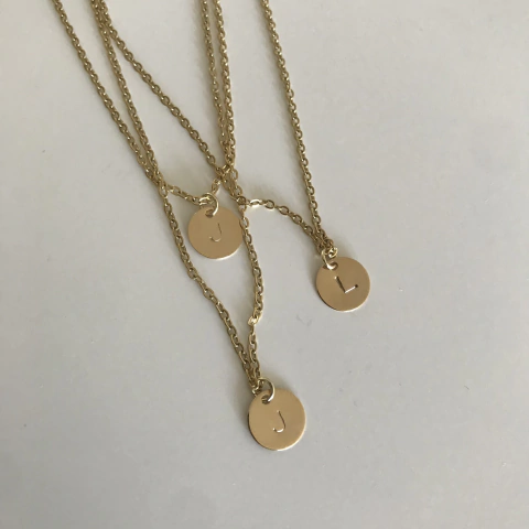 Collar Circle Personalizado Dorado - comprar online