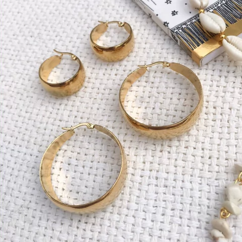 Argollas Fla doradas 3cm