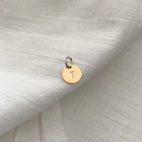 Dije Circle Personalizado Dorado - comprar online