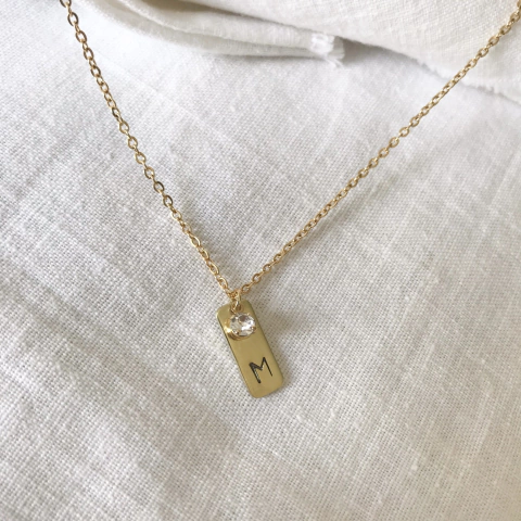 Collar Pinky Personalizado (1 letra o numero)