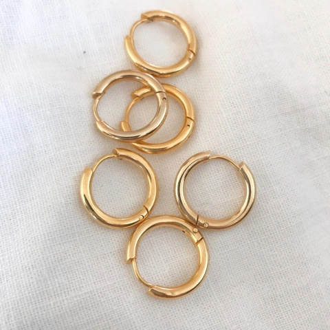 Argollas Lupe Doradas (1,7cm)