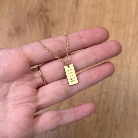 Collar Fleur Personalizado Dorado - comprar online