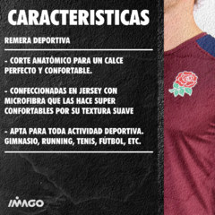 Remera Microfibra England Negra #240 - Imago Deportes